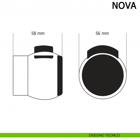 Maniglia PremiApri Meroni Nova per bagno verniciato argento N12 disegno