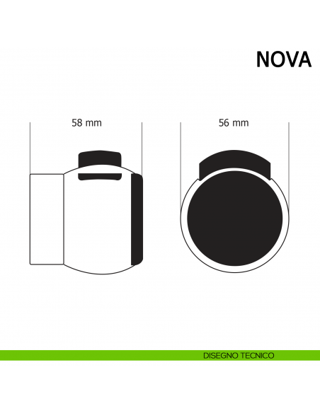 Maniglia PremiApri Meroni Nova per bagno verniciato argento N12 disegno