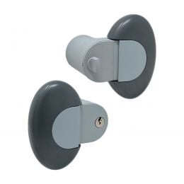 Maniglia Meroni Pigio PremiApri per ingresso e uffici verniciato grigio chiaro e scuro P13E