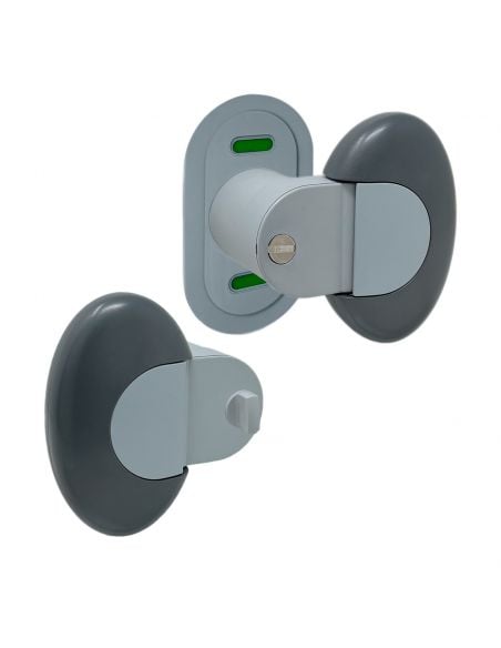 Maniglia PremiApri Meroni Pigio per bagno verniciato grigio chiaro e scuro P12E