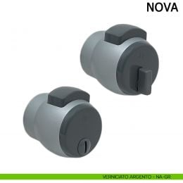 Maniglia PremiApri Meroni Nova per bagno verniciato argento N12 2