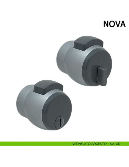 Maniglia PremiApri Meroni Nova per bagno verniciato argento N12