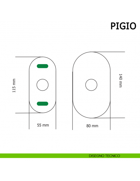 Maniglia PremiApri Meroni Pigio per bagno verniciato grigio chiaro e scuro P12E disegno placche