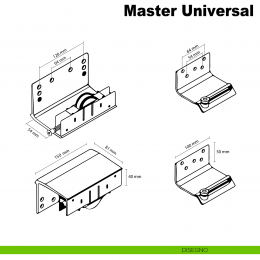 Kit anta esterna Master Universal Midi Caimi Export spessore 30 mm 2