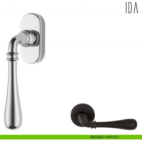 Maniglia per finestra martellina DK Ida Colombo Design bronzo antico