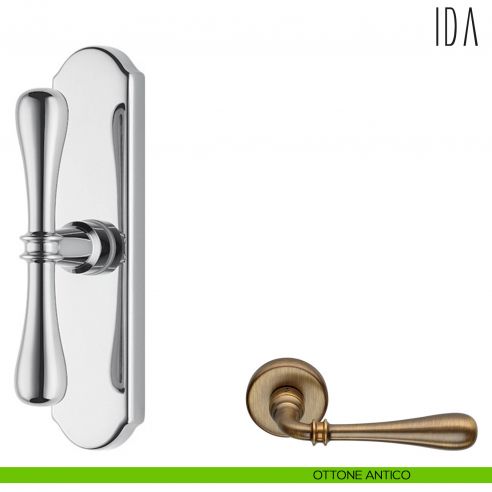 Maniglia per finestra cremonese Ida Colombo Design ottone antico