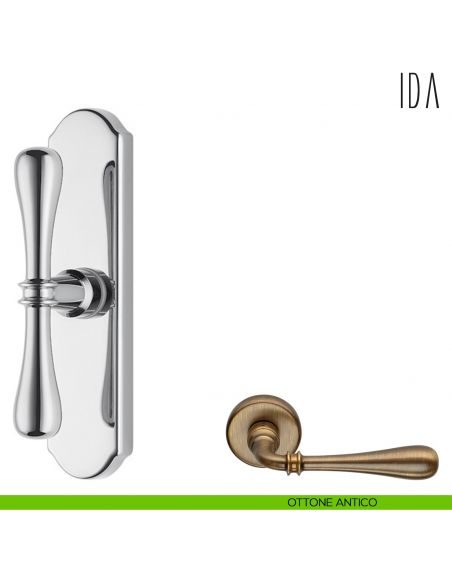 Maniglia per finestra cremonese Ida Colombo Design ottone antico