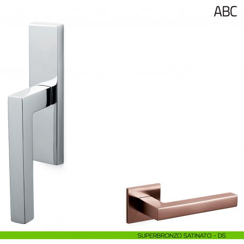 Maniglia per finestra cremonese ABC Olivari superbronzo satinato
