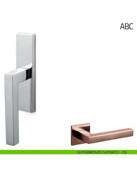 Maniglia per finestra cremonese ABC Olivari superbronzo satinato