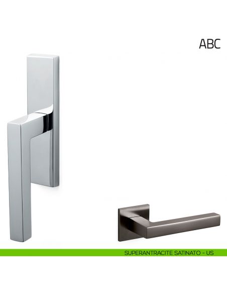 Maniglia per finestra cremonese ABC Olivari superantracite satinato