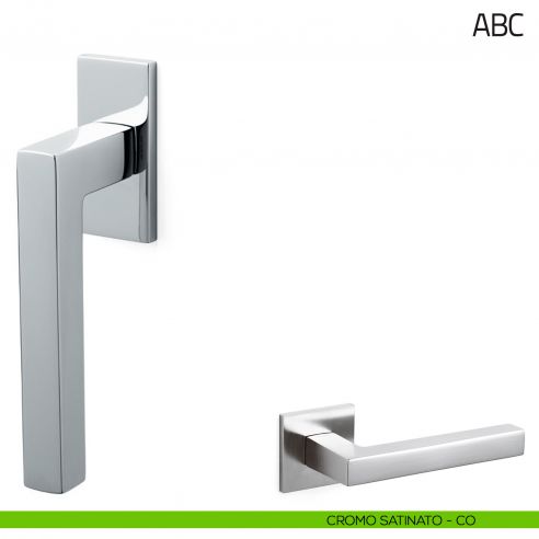 Maniglia per finestra martellina DK ABC Olivari cromo satinato