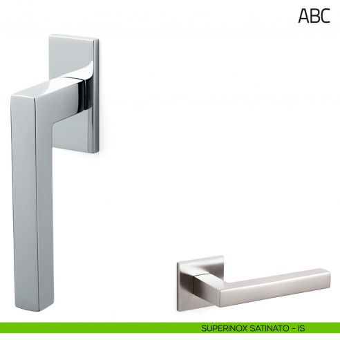 Maniglia per finestra martellina DK ABC Olivari superinox satinato