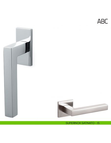 Maniglia per finestra martellina DK ABC Olivari superinox satinato