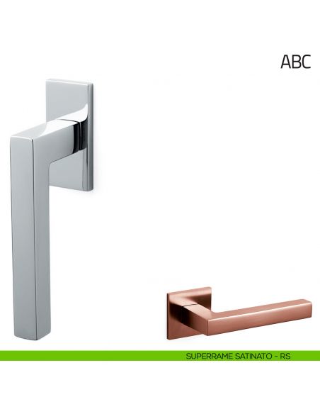 Maniglia per finestra martellina DK ABC Olivari superrame satinato