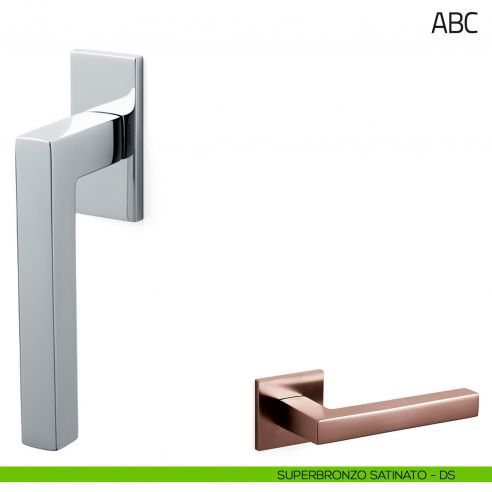 Maniglia per finestra martellina DK ABC Olivari superbronzo satinato