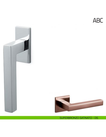 Maniglia per finestra martellina DK ABC Olivari superbronzo satinato