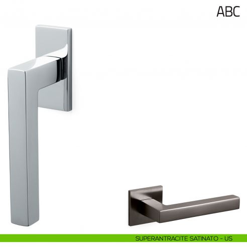 Maniglia per finestra martellina DK ABC Olivari superantracite satinato