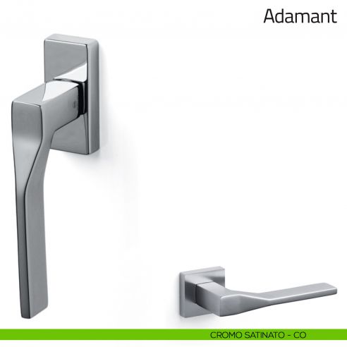 Maniglia per finestra martellina DK Adamant Olivari cromo satinato