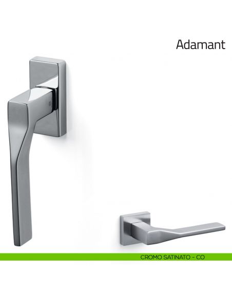 Maniglia per finestra martellina DK Adamant Olivari cromo satinato
