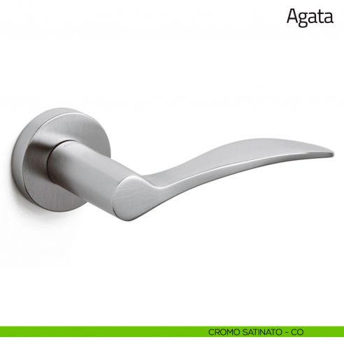 Maniglia per porta Agata Olivari cromo satinato