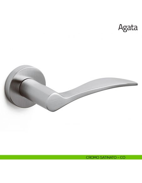 Maniglia per porta Agata Olivari cromo satinato