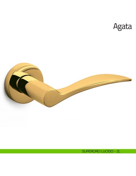 Maniglia per porta Agata Olivari superoro lucido