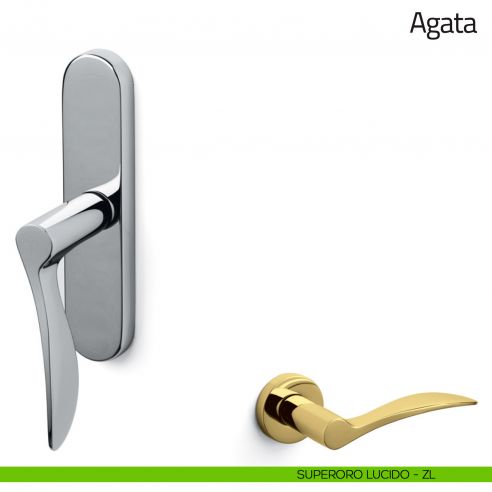 Maniglia per finestra cremonese Agata Olivari superoro lucido