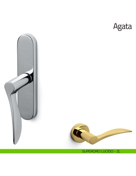 Maniglia per finestra cremonese Agata Olivari superoro lucido