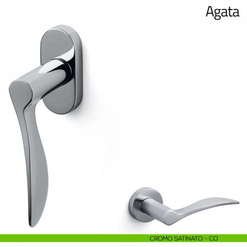 Maniglia per finestra martellina DK Agata Olivari cromo satinato