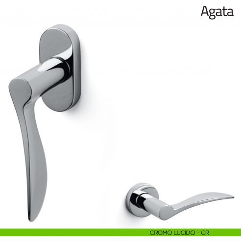 Maniglia per finestra martellina DK Agata Olivari cromo lucido