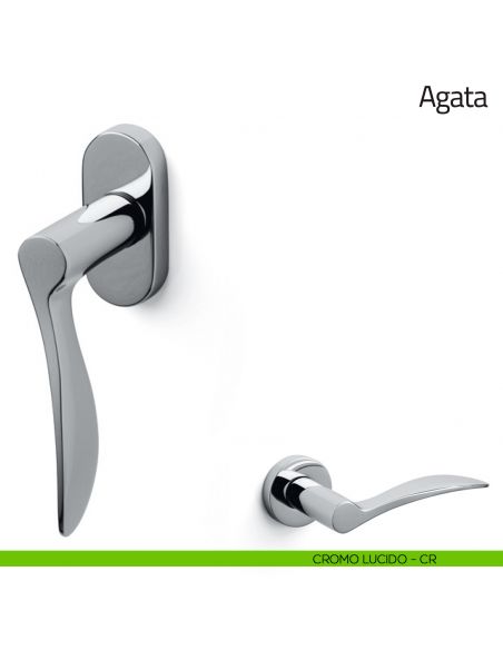 Maniglia per finestra martellina DK Agata Olivari cromo lucido