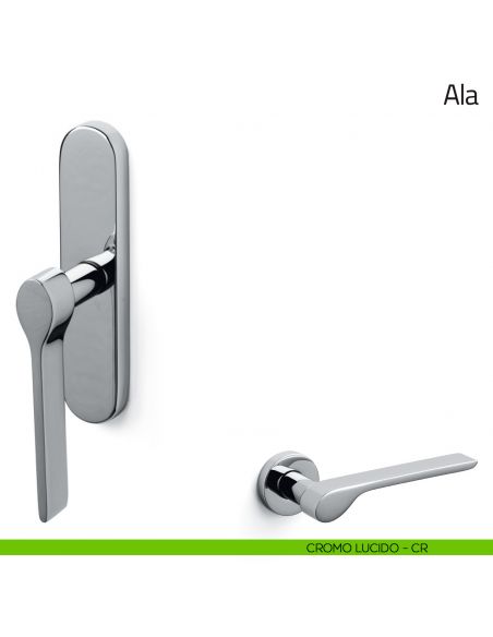 Maniglia per finestra cremonese Ala Olivari cromo lucido