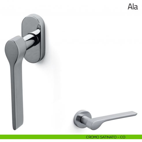 Maniglia per finestra martellina DK Ala Olivari cromo satinato