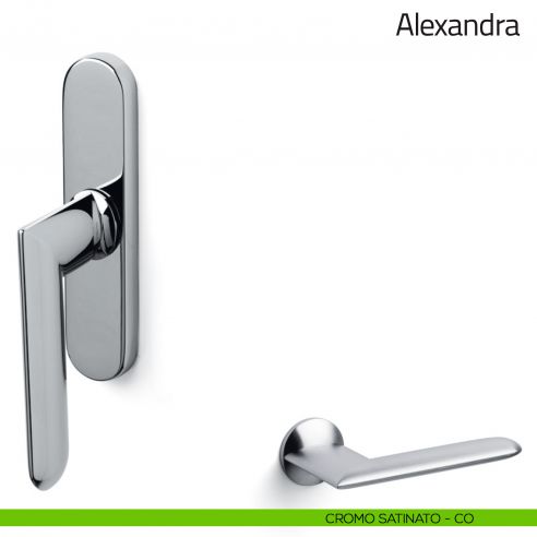 Maniglia per finestra cremonese Alexandra Olivari cromo satinato