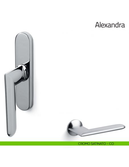 Maniglia per finestra cremonese Alexandra Olivari cromo satinato