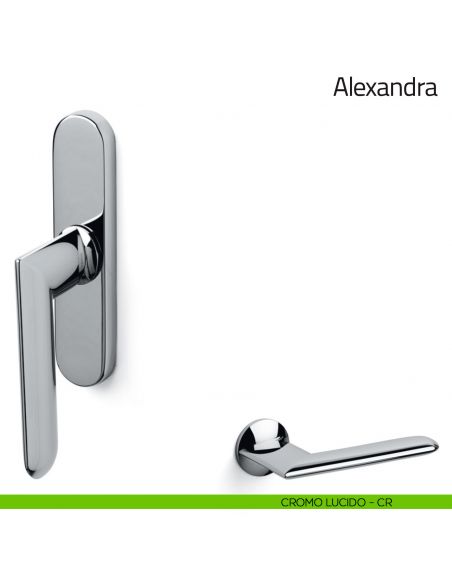 Maniglia per finestra cremonese Alexandra Olivari cromo lucido
