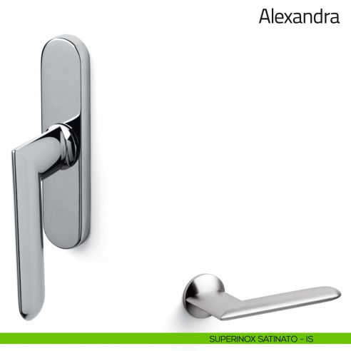 Maniglia per finestra cremonese Alexandra Olivari superinox satinato