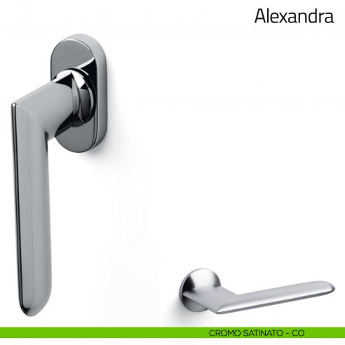 Maniglia per finestra martellina DK Alexandra Olivari cromo satinato