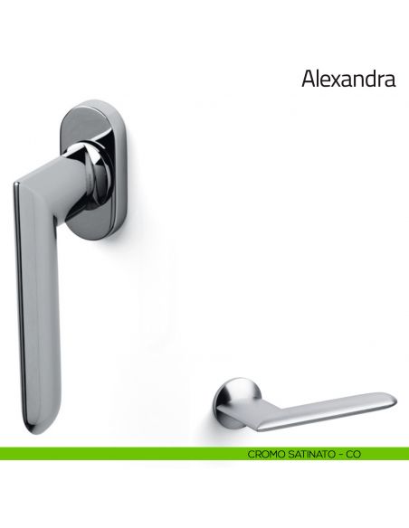 Maniglia per finestra martellina DK Alexandra Olivari cromo satinato