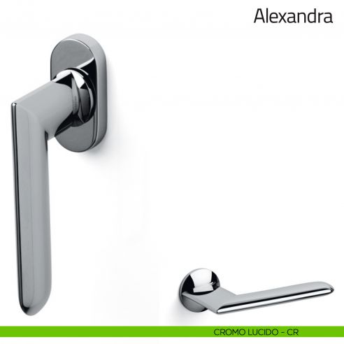 Maniglia per finestra martellina DK Alexandra Olivari cromo lucido