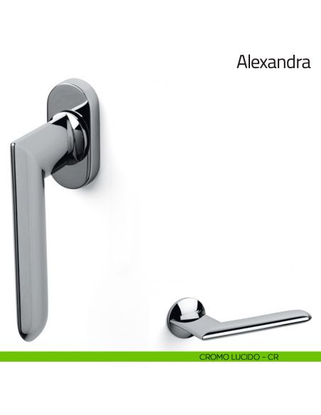 Maniglia per finestra martellina DK Alexandra Olivari cromo lucido