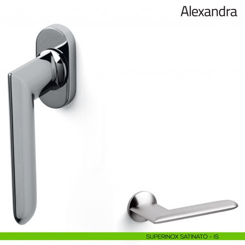 Maniglia per finestra martellina DK Alexandra Olivari superinox satinato