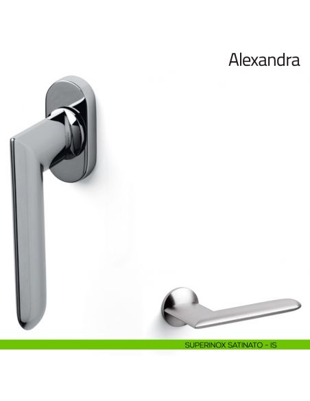 Maniglia per finestra martellina DK Alexandra Olivari superinox satinato