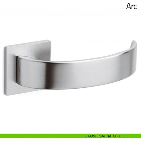 Maniglia per porta Arc Olivari bassa cromo satinato