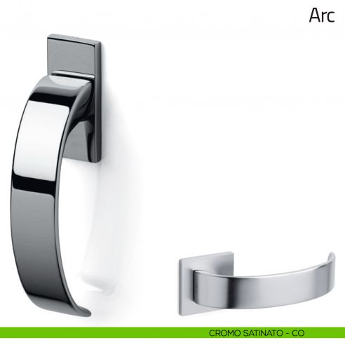 Maniglia per finestra martellina DK Arc Olivari bassa cromo satinato