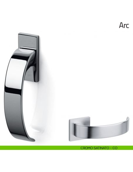 Maniglia per finestra martellina DK Arc Olivari bassa cromo satinato