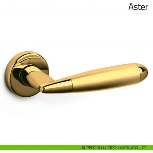 Maniglia per porta Aster Olivari superoro lucido/satinato