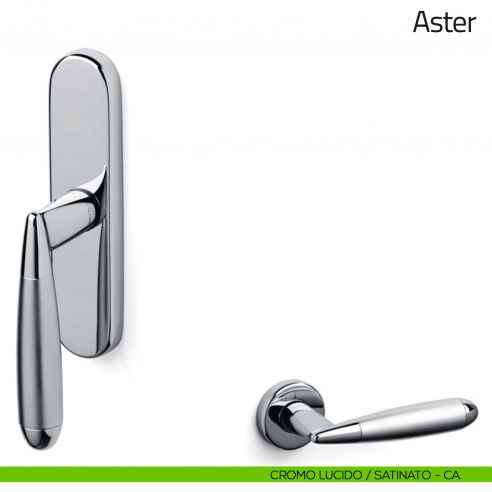 Maniglia per finestra cremonese Aster Olivari cromo lucido/satinato