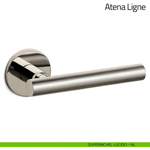 Maniglia per porta Atena Ligne Olivari bassa supernichel lucido