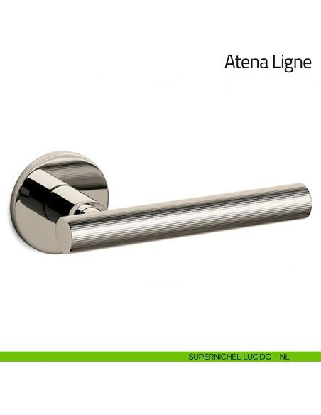 Maniglia per porta Atena Ligne Olivari bassa supernichel lucido